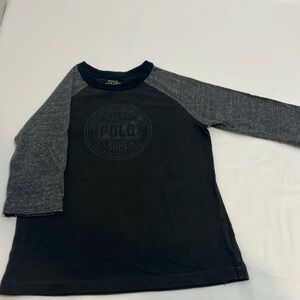 Ralph Lauren Polo Motorcycle club 3/4 length sleeve. Black/Grey size 5